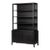 Four Hands Hopkins Brushed Ebony Oak Veneer Large Contemporary Bookcase with Cabinets For Sale