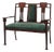Art Nouveau Walnut Settee with Floral Marquetry, Belgium, 1890s For Sale