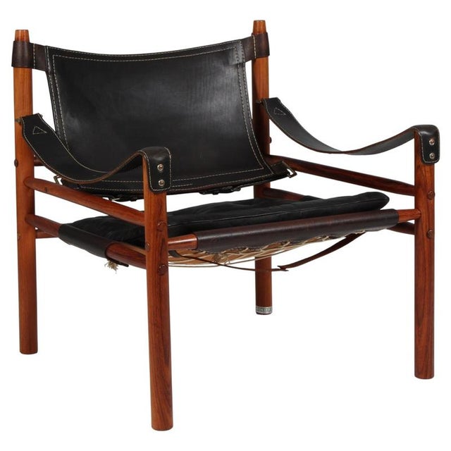 Black Model Scirocco Safari Chair by Arne Norell, 1970s For Sale - Image 8 of 8
