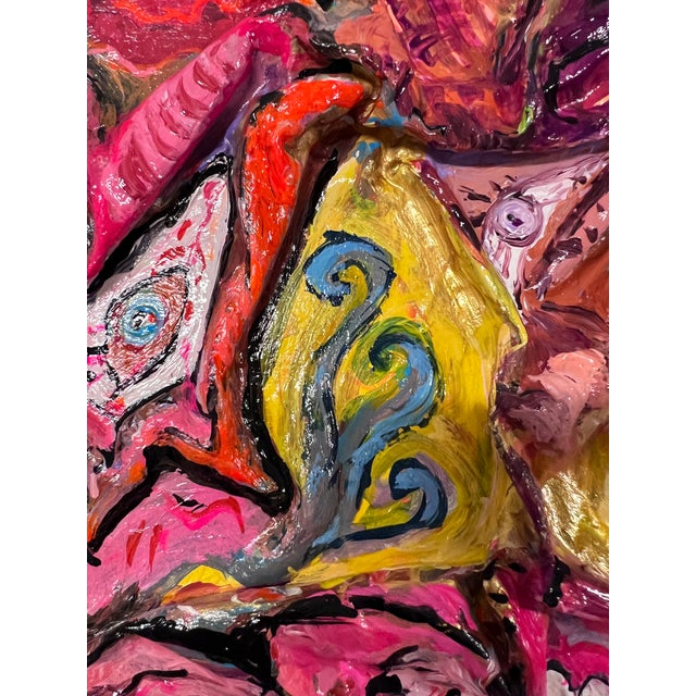 3d Abstract Acrylic Painting on Canvas by Serg Graff "Funny Critters", Coa For Sale - Image 4 of 13