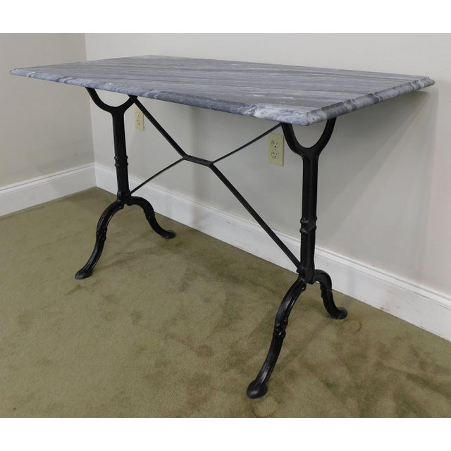 Antique Wrought Iron Base Marble Top Pastry Table Chairish