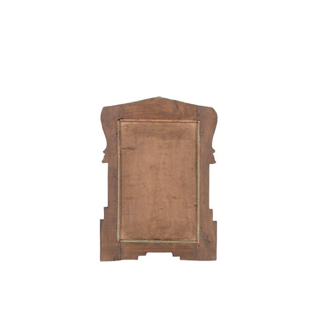 Indian Vintage Indian Painted Teakwood Mirror For Sale - Image 3 of 3