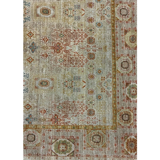 Hand-Knotted Mamluk Revival Wool Area Rug Traditional Persian Style Rug For Sale In Charlotte - Image 6 of 7