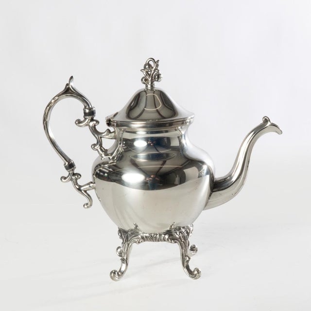 Early 20th Century Silver on Copper Tea Set - Set of 5 For Sale - Image 16 of 18