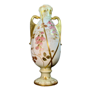 Antique Royal Bonn Hand Painted Porcelain Pedestal Vase
