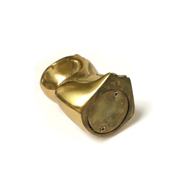 Mid 20th Century Brass Laughing Frog Bank Happy Brass Frog Coin Bank For Sale - Image 4 of 4