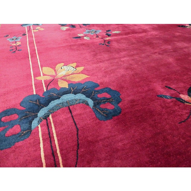 Mid 20th Century Galerie Shabab Collection Mid-20th Century Handmade Chinese Art Deco Room Size Carpet For Sale - Image 5 of 10