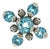 Late 20th-Century John Hardy Sterling and 18 Karat Blue Topaz Cross Brooch For Sale