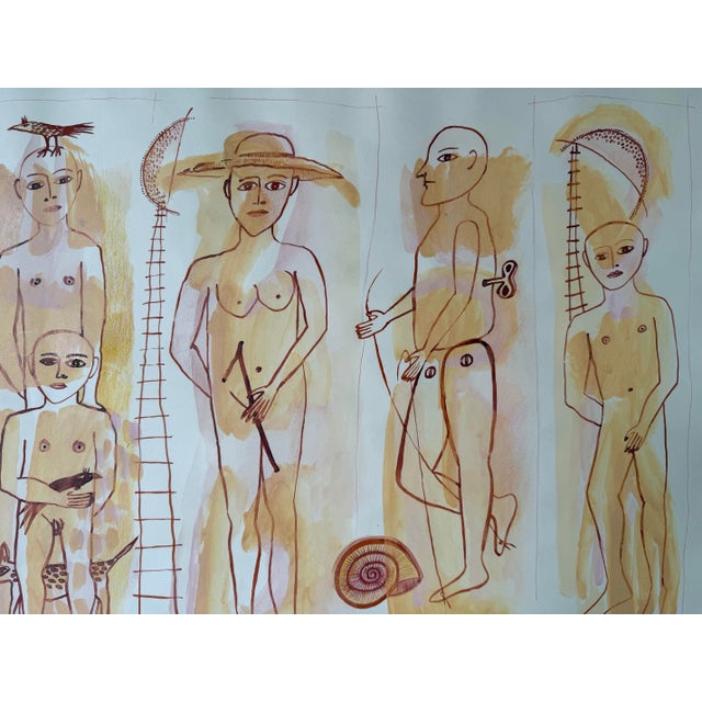 2002 José García Montebravo “Espacios Transitados” Acrylic & Ink on Paper Painting – Framed For Sale - Image 11 of 12