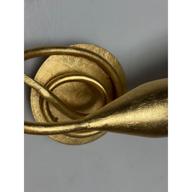 Gold Gilded Wall Sconces with Murano Glass Shades, 1980s, Set of 2 For Sale - Image 9 of 11