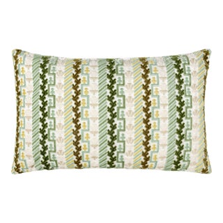 Scalamandre 22" x 14" Villelaure Pillow in Moss For Sale