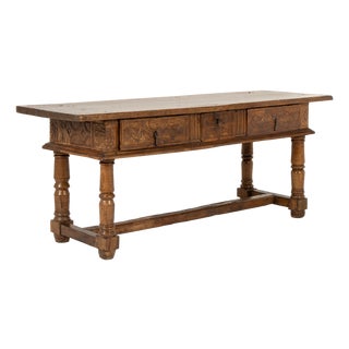Large 17th Century Spanish Walnut Table For Sale