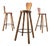 Vintage Brutalist Bar Stools, 1960s, Set of 3 For Sale