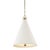 Hudson Valley Lighting Mark D. Sikes Plaster No.1 1-Light Medium Pendant in Aged Brass, 15" For Sale
