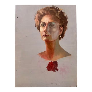 1990s Female Portrait Painting For Sale