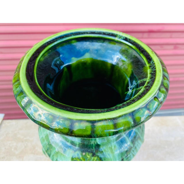 Figurative Vintage Large Majolica Classical Figaro Vase. For Sale - Image 3 of 10