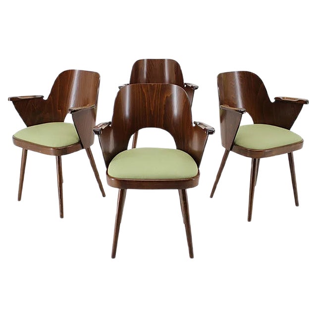 Dining Chairs by Oswald Haerdtl, Czechoslovakia, 1960s, Set of 4 For Sale