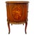 Louis XVI Style Round Gueridon Commode Tables With Carrara Marble & Floral Marquetry - A Pair For Sale - Image 11 of 18