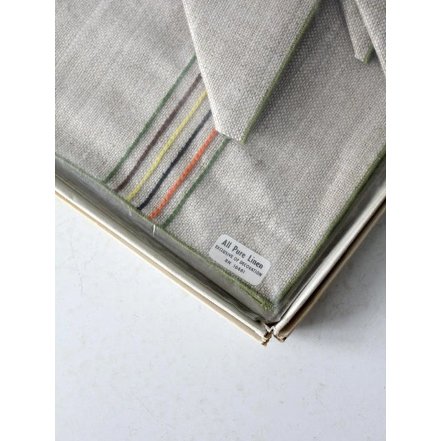 Mid 20th Century Vintage 1950s Timely Linens Napkins and Placemat Set For Sale - Image 5 of 8