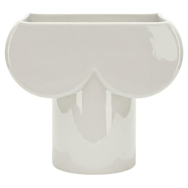 Black Cnosso Chalk White Ceramic Vase by Kazuhide Takahama for Cassina For Sale - Image 8 of 8