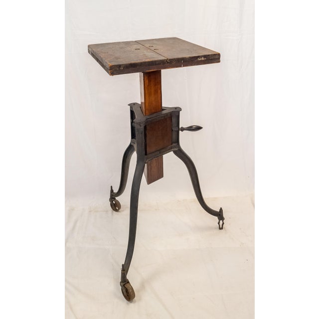 19th Century Cast Iron and Wood Artist Sculptor's Stand Chairish