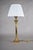 Tall Vintage Neoclassical Brass Table Lamp with Black Marble Base, 1950s For Sale - Image 10 of 12