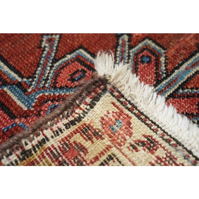 Brown Antique Serapi Rug 3'11'' x 4'3'' For Sale - Image 8 of 9