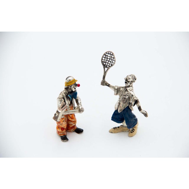 Clowns in Multi-Colored Enameled Silver, Set of 3 For Sale - Image 6 of 7
