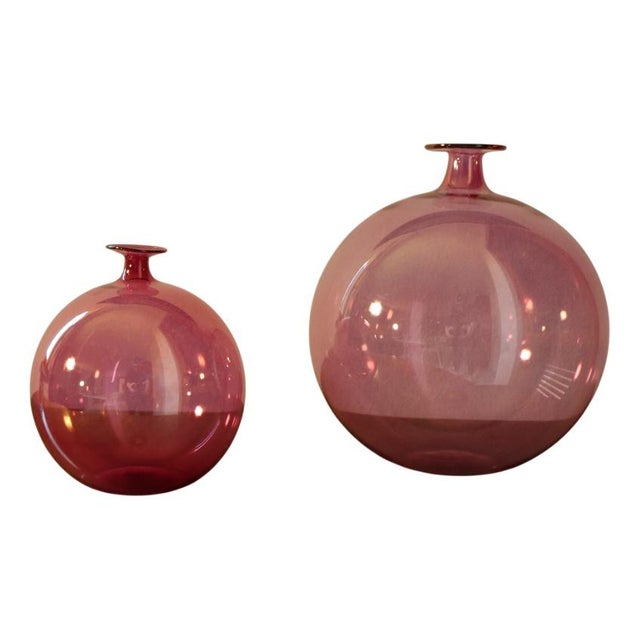 Blown Glass Vases by Parise Vetro, 1980s, Set of 2 For Sale - Image 6 of 6