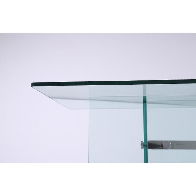 Small Italian Chrome and Glass Coffee Table from Fontana Arte, 1970s For Sale - Image 14 of 15