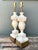 Metal Vintage Carved Alabaster Leaves Lamps - A Pair For Sale - Image 7 of 12