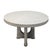 Contemporary White Cerused Oak Round Accent Table by Beautiter Home Contemporary round accent table crafted from white oak...