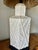 Wonderful Hollywood Regency Coastal style hexagon shaped white ceramic table lamp with a bamboo relief pattern sure to add...