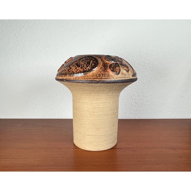 Ceramic Mid-Century Modern Danish Studio Pottery Mushroom Vase in Stoneware by Haico Nitzsche for Søholm, 1960s For Sale - Image 7 of 18