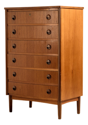 Teak Dresser with Six Drawers, 1960s