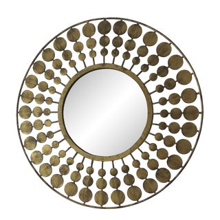 Gold Mirror From India, Manufacturer Unknown For Sale