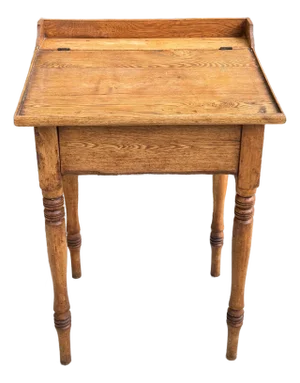 Antique Slant Top Chestnut Pine Writing Desk