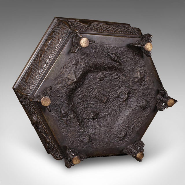 Antique Suiban Planter, Japanese Bronze Bonsai Jardiniere, Edo Period, Victorian For Sale - Image 9 of 12