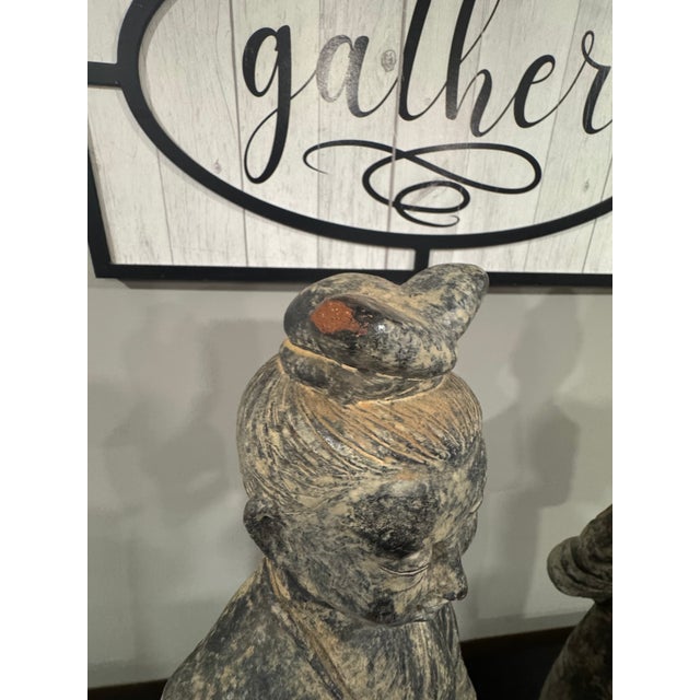 Maitland-Smith Asian-Inspired Scholar Figures – Set of 3 For Sale - Image 6 of 7