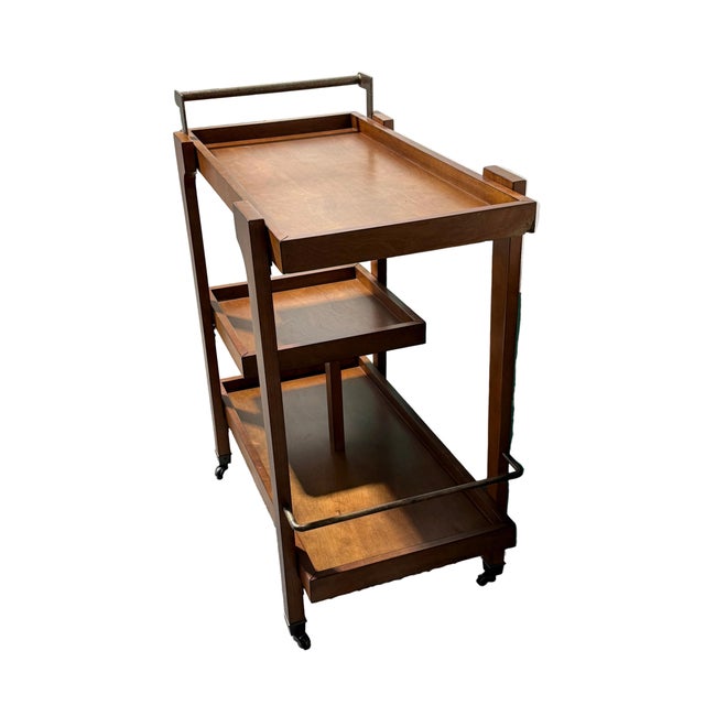 Mid-Century Modern Holly and Martin Zhori Mid Century Modern Bar Cart Modern Tea Set For Sale - Image 3 of 12