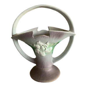 1940s Roseville Pottery Magnolia Basket