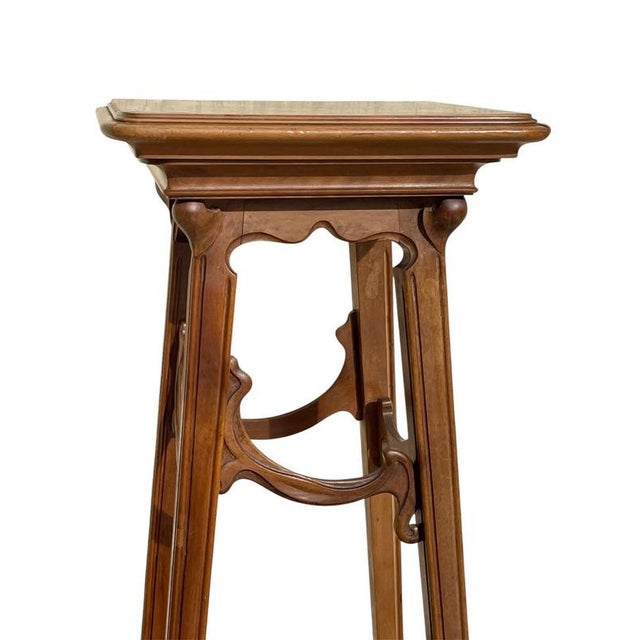Art Nouveau Side Table in Walnut, 1890s For Sale - Image 6 of 12