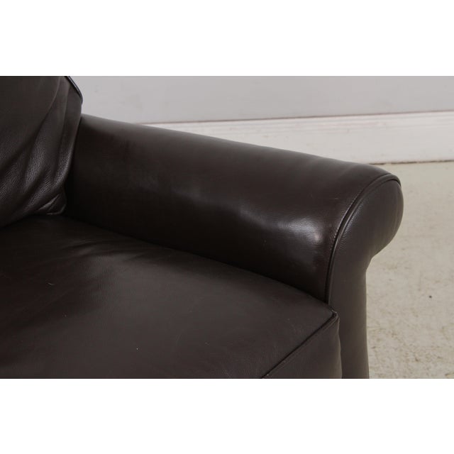 Animal Skin Hancock & Moore 3 Seat Leather Sofa For Sale - Image 7 of 15