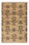 Rug & Kilim's Block Print Flatweave Rug in Beige with Brown Floral Patterns - 4x6 For Sale