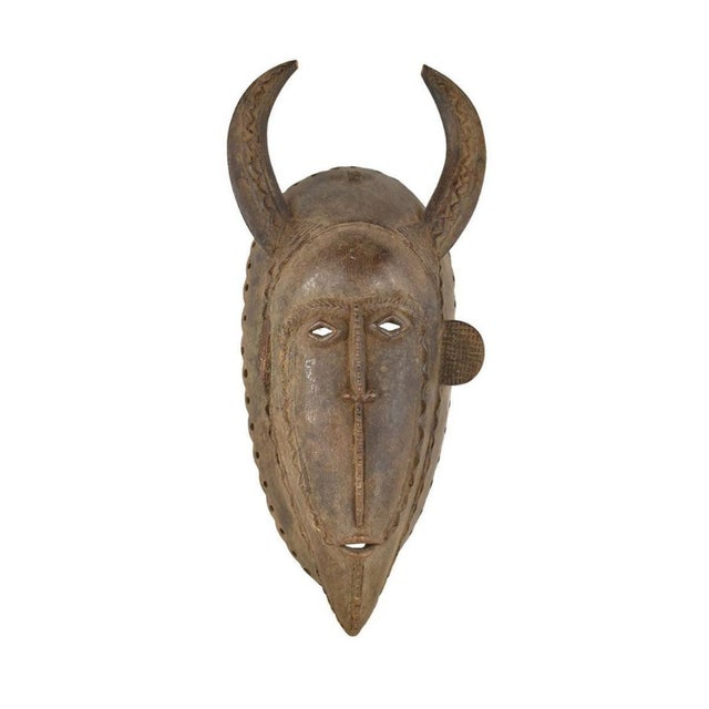Early 20th Century Senufo Kpelie Mask with Horns Cote D'Ivoire For Sale - Image 4 of 4