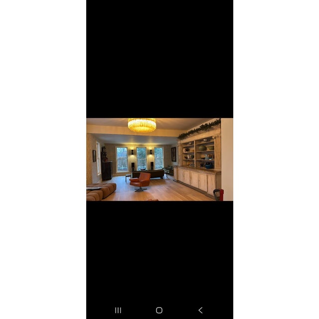Italian Pendant Light with 393 Trihedral Pendants in Amber Glass from Justfurnituress SRL For Sale - Image 10 of 13