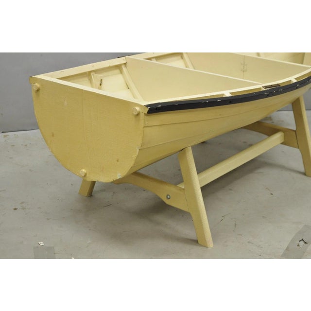 Vintage Style Dory Row Boat Nautical Bookshelf / Table by Authentic Models For Sale - Image 10 of 18