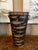 Vintage English Planter Jardiniere Urn Fish Decoupage Black Tole Lodge Décor For Sale - Image 4 of 18