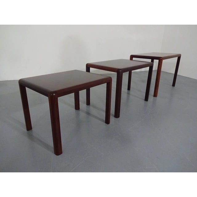 Mid-Century Modern Danish Rosewood Nesting Tables, 1960s, Set of 3 For Sale - Image 3 of 18