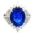 5.03 Carat Ceylon Sapphire Diamond Platinum Ring, Gia Certified, Size 6 For Sale